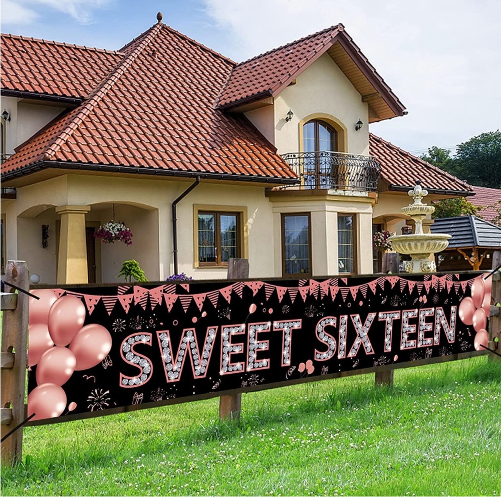 Sweet 16 Banner/Sign/Backdrop x 3